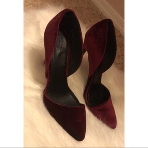 Charlotte Russe purple/burgundy velvet heels